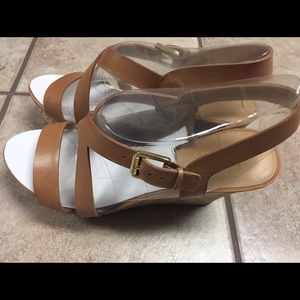 NEW Franco Sarto "Stallion" leather wedge sandals. So comfortable.